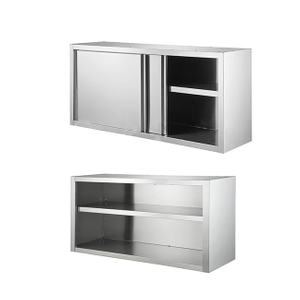 Mounted type ss sliding door wall cabinet for commercial kitchen