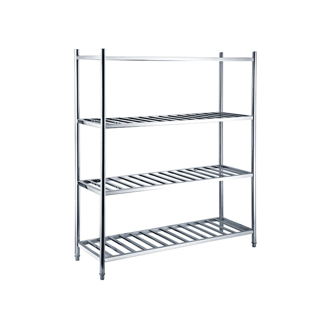 4 Tiers Stainless Steel Plate Perforated Storage Rack 