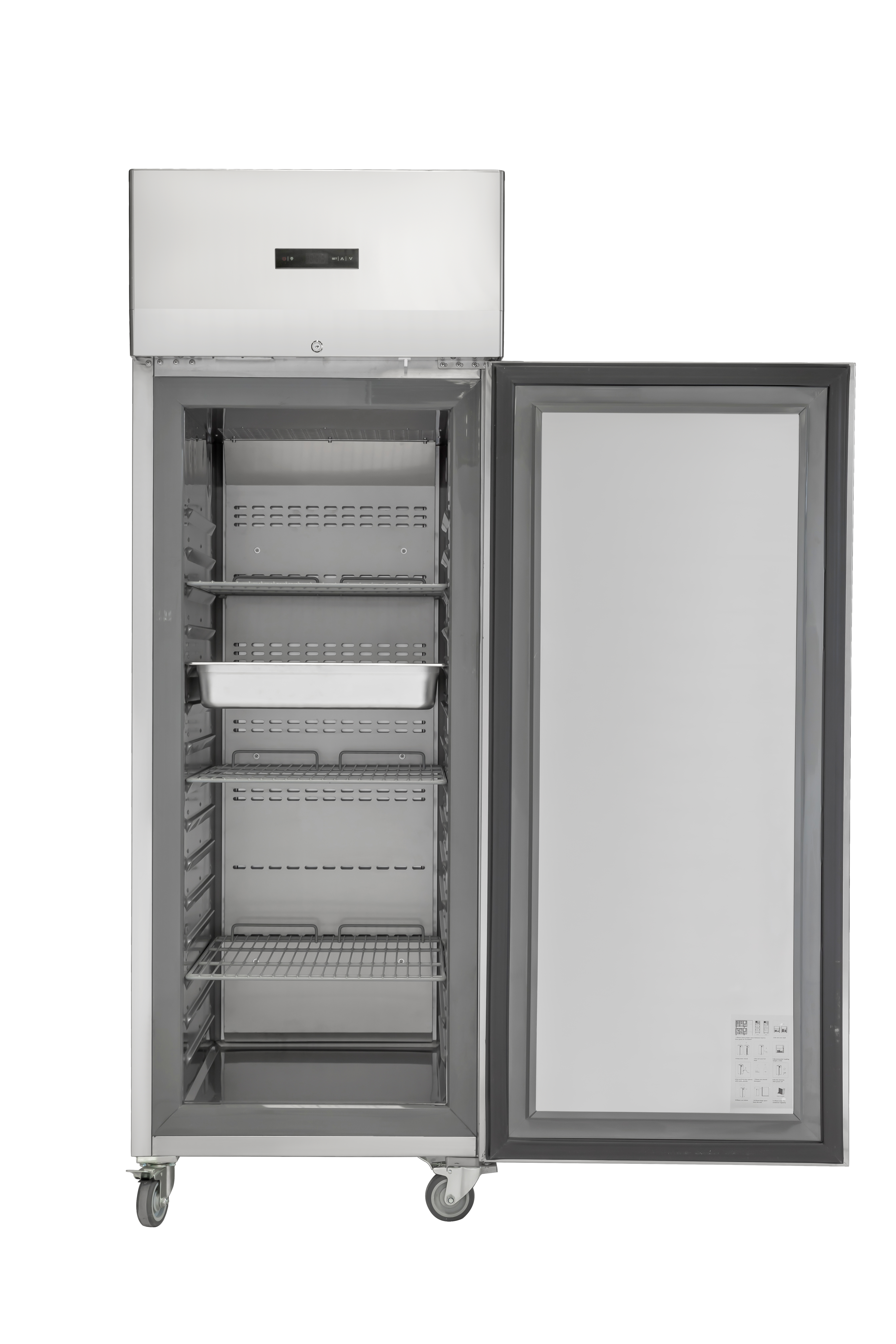 European 550L Upright Cabinet with Integrated Stamped Liner