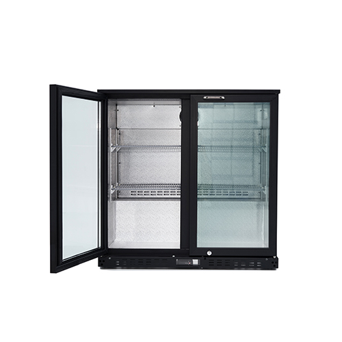 Display Backbar Fridge - 208L Capacity with Self-Closing Glass Door