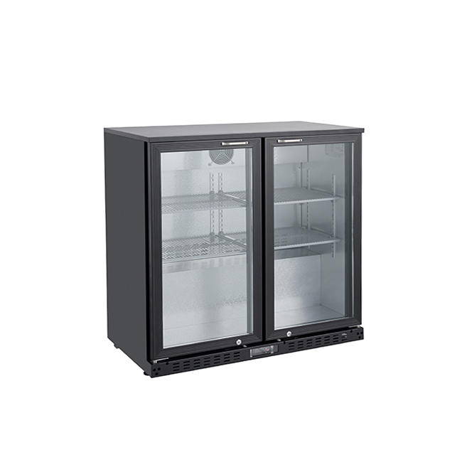 Display Backbar Fridge - 208L Capacity with Self-Closing Glass Door