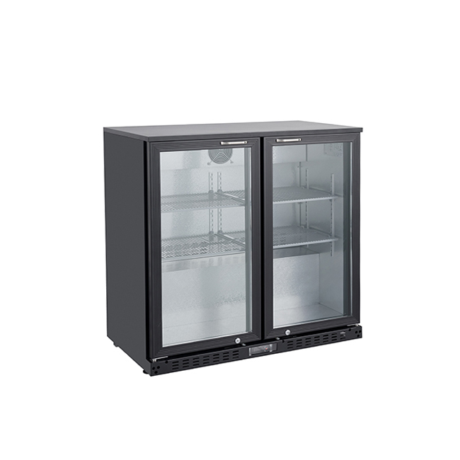 Display Backbar Fridge - 208L Capacity with Self-Closing Glass Door