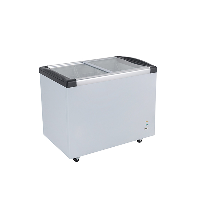 Sliding Transparent Lid Commercial Deep Chest Freezer