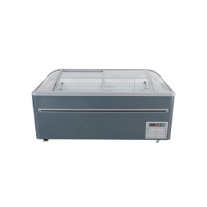 Commercial Chest Freezer Glass Lids Large Capacity with Wire Baskets