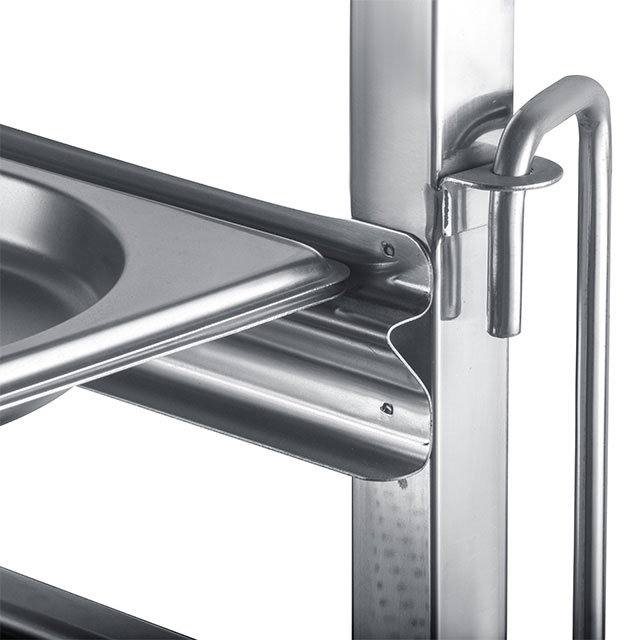 Heavy-Duty Stainless Steel Multi-Tier Storage Trolley