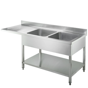 Double Right Basin Dashwasher Sink Units with 1 left Storage Surface