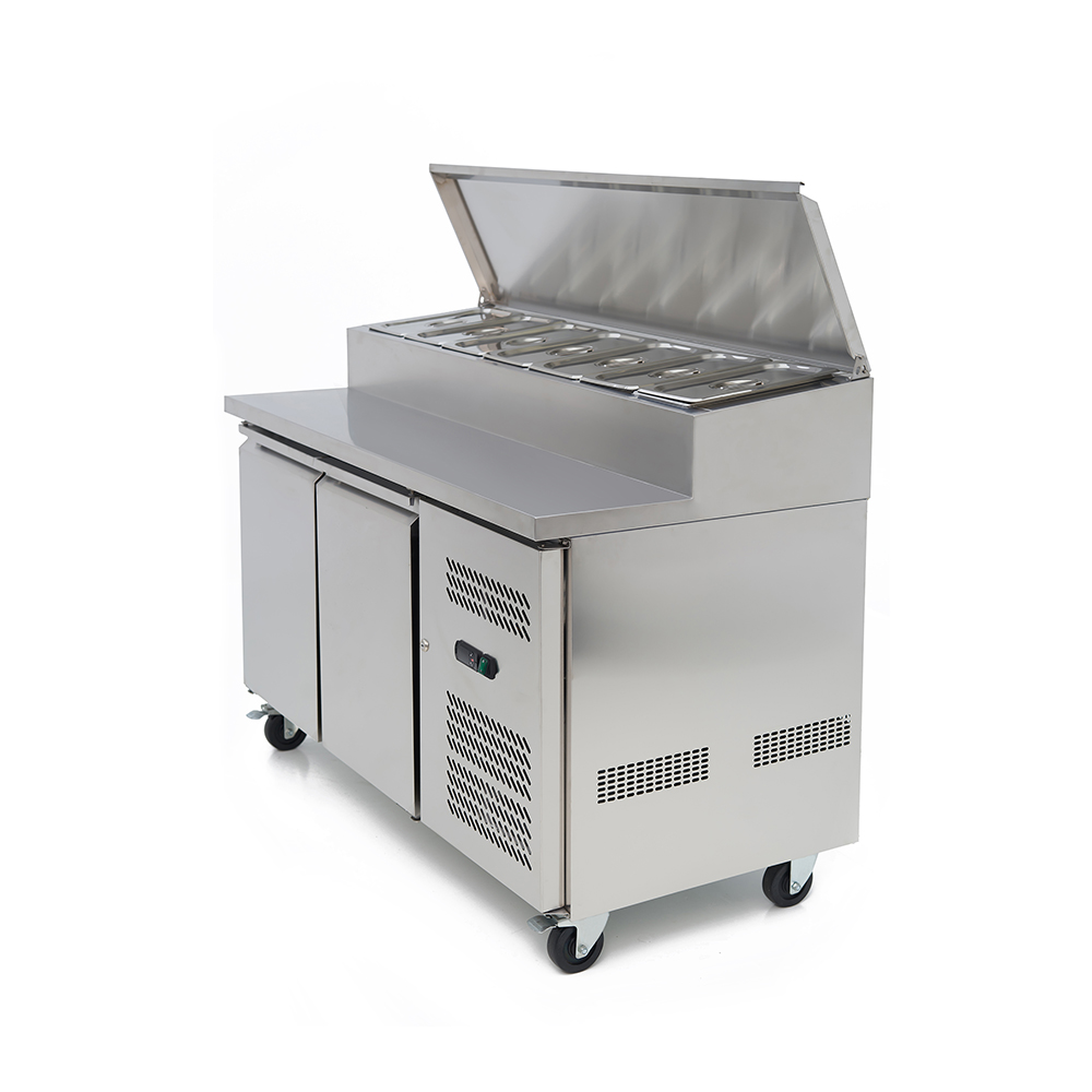 SH2000/800 Commercial Sandwich Prep Table with Refrigerator Stainless Steel