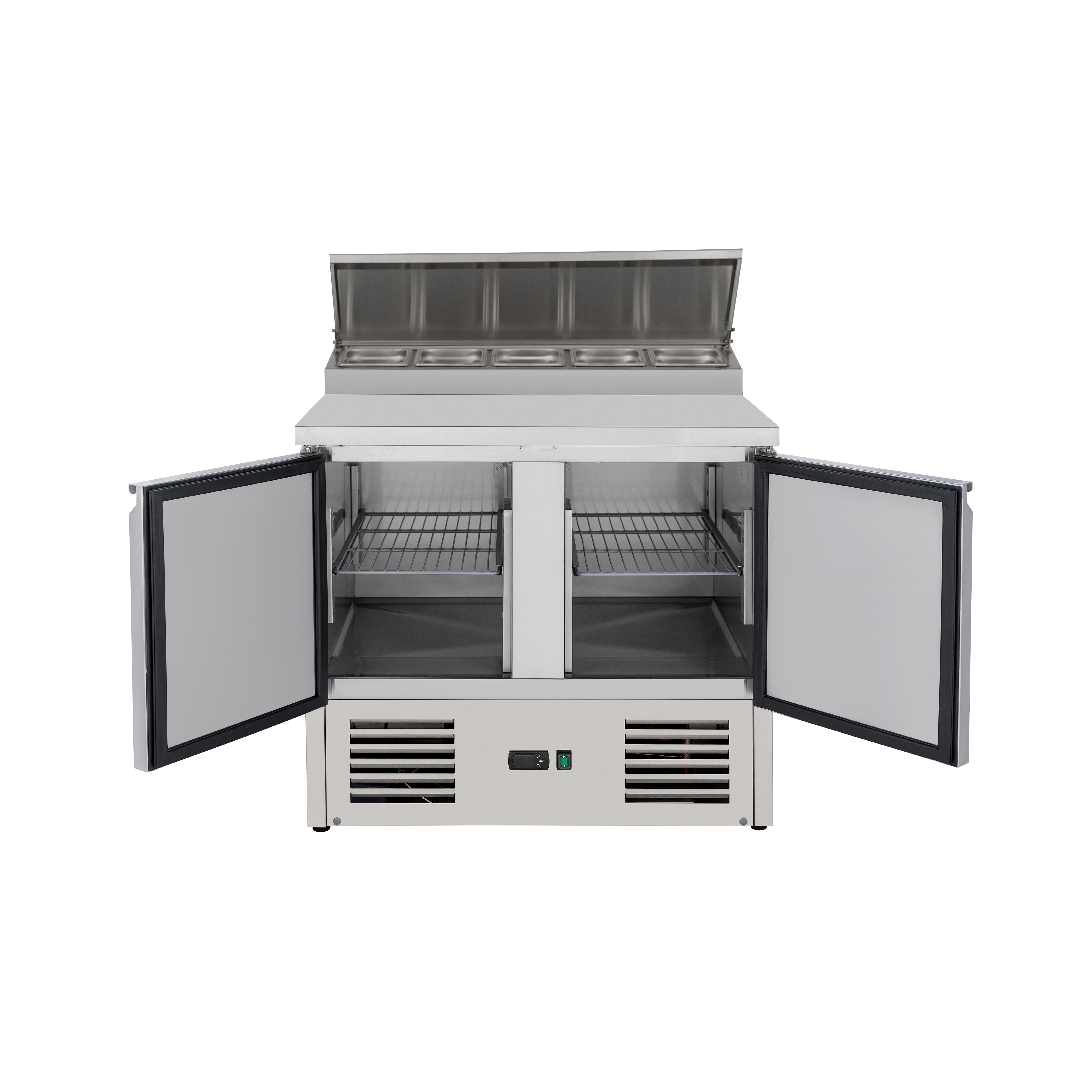  Stainless Steel PS-200 Refrigerated Saladette Counter-240L Capacity
