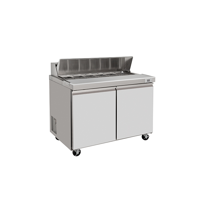 Commercial American Style Double Door Salad prep table Large Capacity