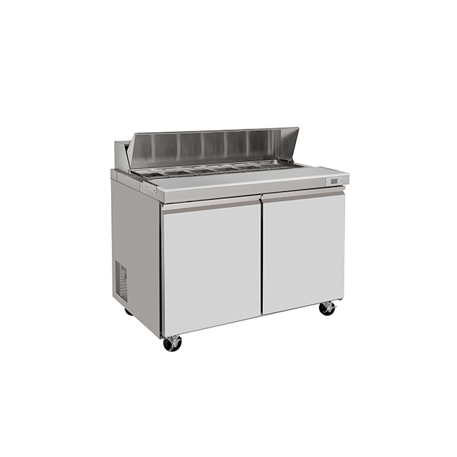 Commercial American Style Double Door Salad prep table Large Capacity