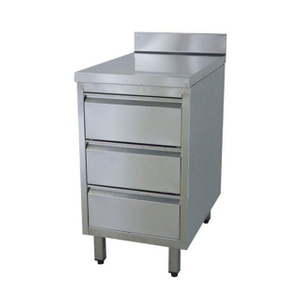 Stainless Steel 3-Drawer set with Splashback