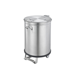 Large Cylindrical Commercial Foot Operated Garbage bin