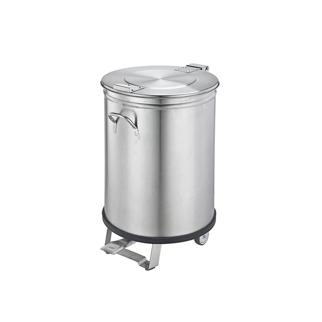 Large Cylindrical Commercial Foot Operated Garbage bin
