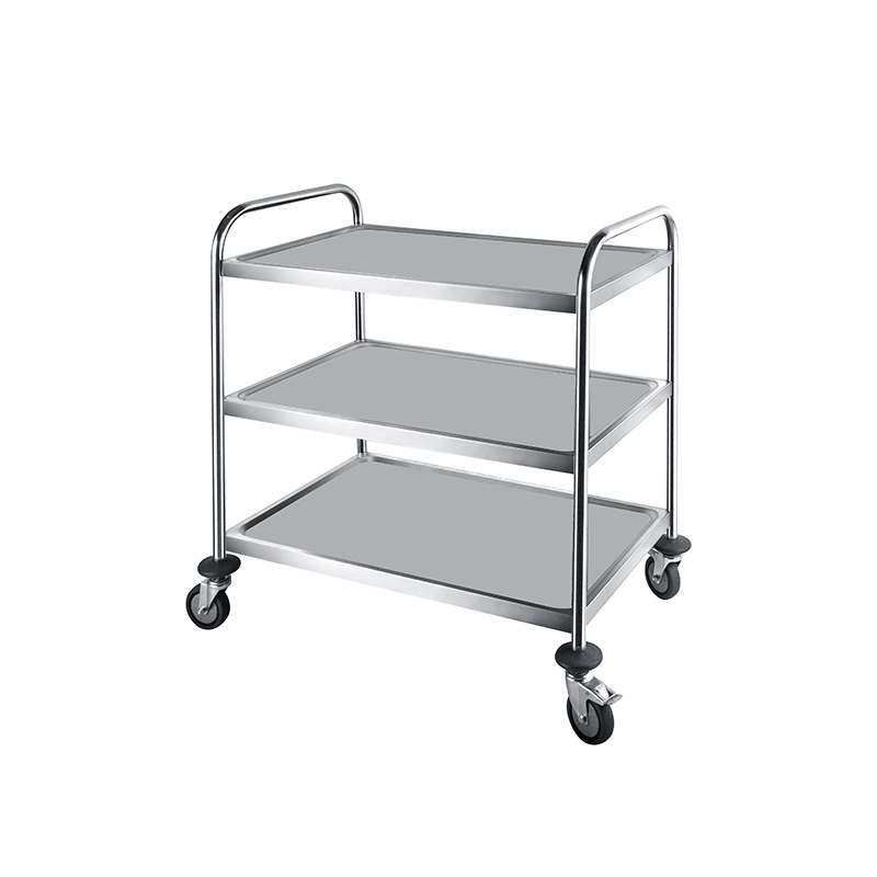 European Style 3 Tiers Dinning Cart with Wheels for Restaurant