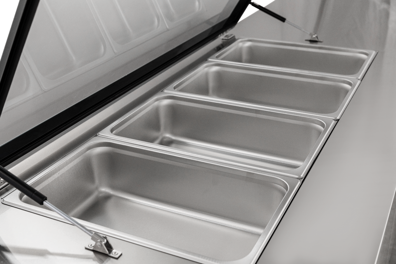 2500mm GN Pan Compatibility Preparation Tables for Efficiency