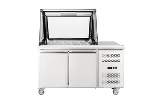 New Design Refrigerated Preparation Table Reserve a place for the cash register.