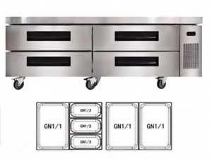 Compact Refrigerated Chef Base Unit for Cold Storage in Busy Kitchens