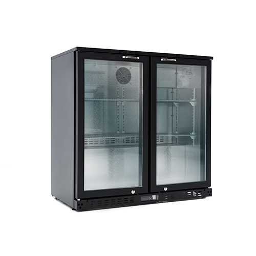 Display Backbar Fridge - 208L Capacity with Self-Closing Glass Door