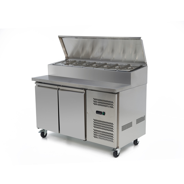 SH2000/800 Commercial Sandwich Prep Table with Refrigerator Stainless Steel