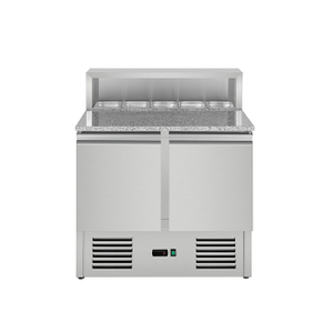 Commercial Saladette with Solid Door And Granite Counter Top