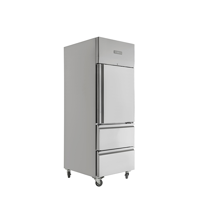 European 550L Upright Cabinet with Integrated Stamped Liner