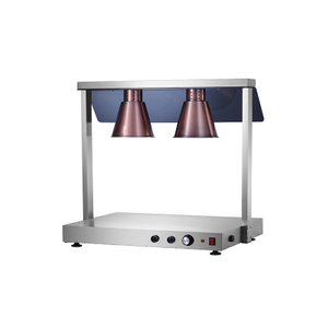 3-Head Commercial Food Warming Lamp with Stainless Steel Base Buffet Catering Heat Lamp