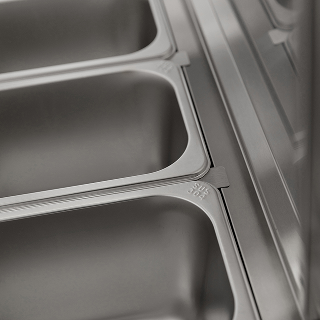 VRX Heavy Duty Stainless Steel Lid for Commercial Prep Counter