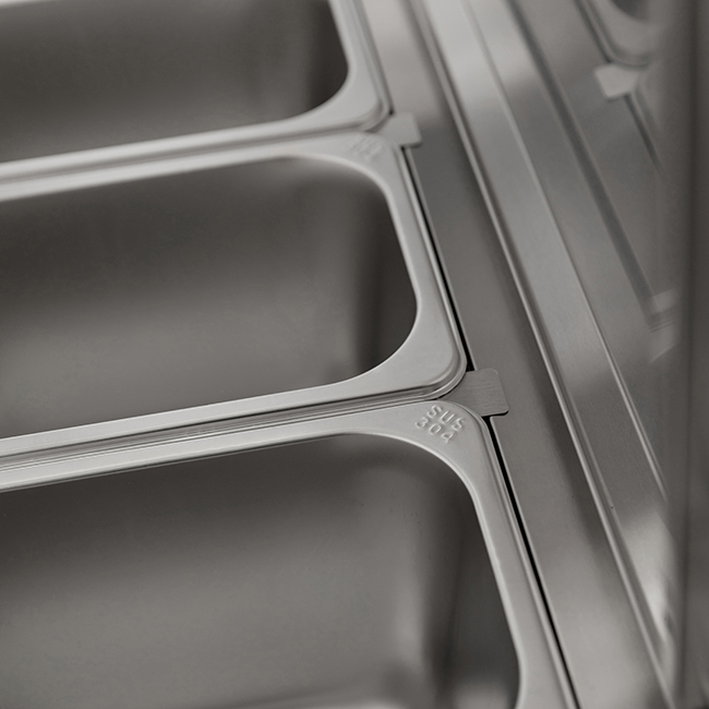 VRX Heavy Duty Stainless Steel Lid for Commercial Prep Counter
