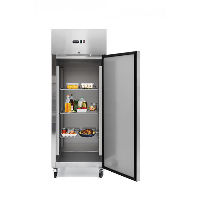 European style stainless steel commercial upright chiller