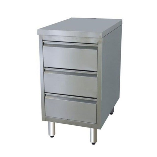 Stainless Steel 3-Drawer set with Splashback