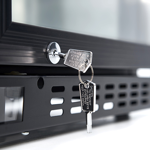 Display Backbar Fridge - 208L Capacity with Self-Closing Glass Door