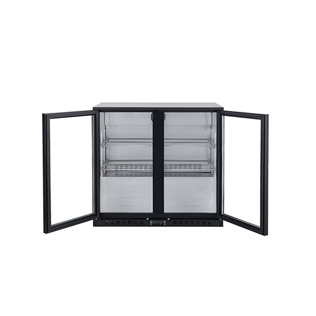 Display Backbar Fridge - 208L Capacity with Self-Closing Glass Door