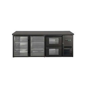Commercial Backbar Glass Door Refrigerator Beverage Cooler with Drawer