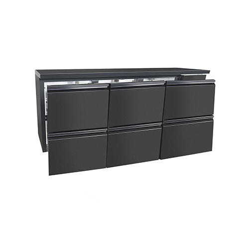DC320 425L Professional Dual-Door Undercounter Refrigerator with GN Drawers