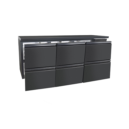 DC320 425L Professional Dual-Door Undercounter Refrigerator with GN Drawers