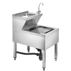 Stainless Steel Knee Opera Ted Hand Washbasin for Restaurant