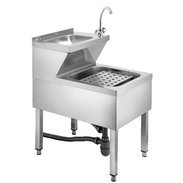Stainless Steel Knee Opera Ted Hand Washbasin for Restaurant