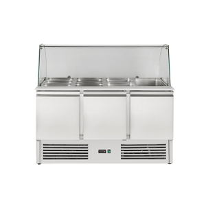 Commercial Prep Table Countertop 2 Solid Door Salad Refrigerator