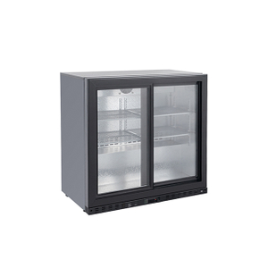 Glass Sliding Door Back Bar Cooler Fan Assisted Cooling
