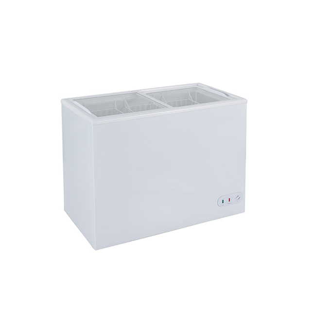 Commercial Freezer with Lockable Glass Lid