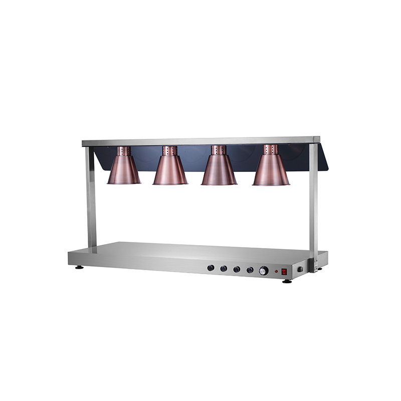 3-Head Commercial Food Warming Lamp with Stainless Steel Base Buffet Catering Heat Lamp