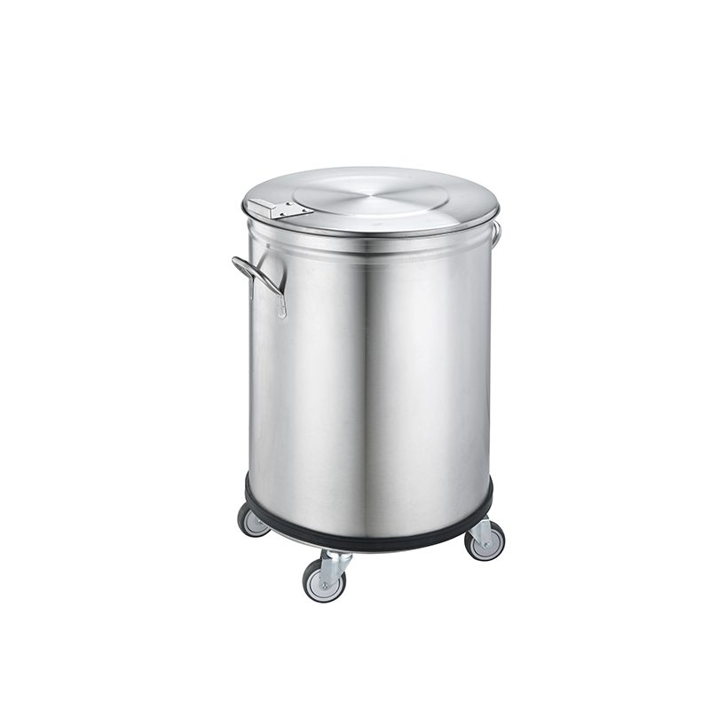 Cylinder Stainless Steel Garbage Bin