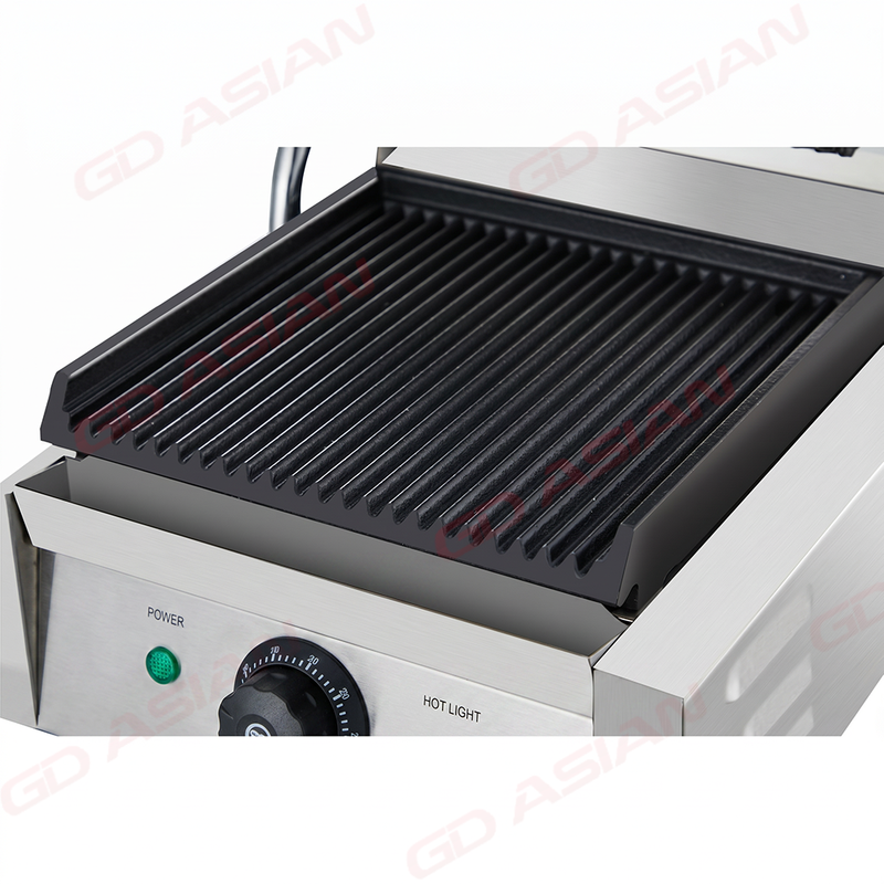 Commercial Electric Contact Grill with Cast Iron Plate