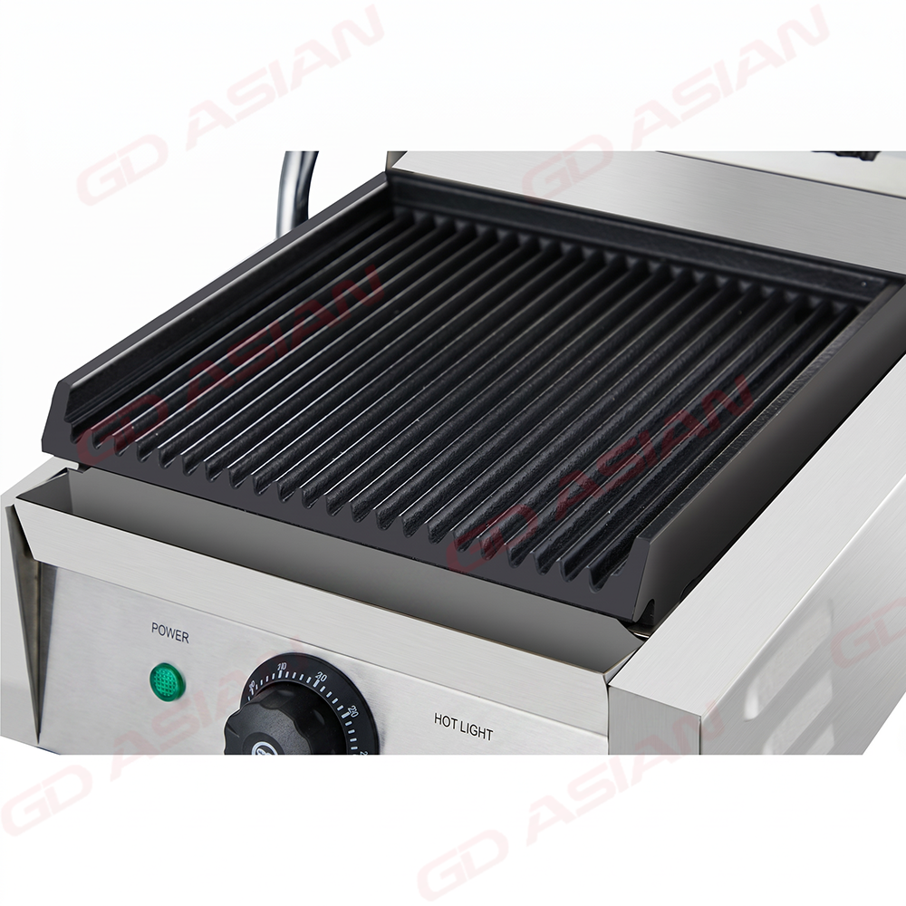 Commercial Electric Contact Grill with Cast Iron Plate