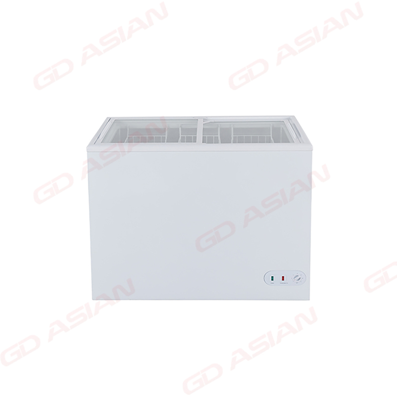 Commercial Freezer with Lockable Glass Lid