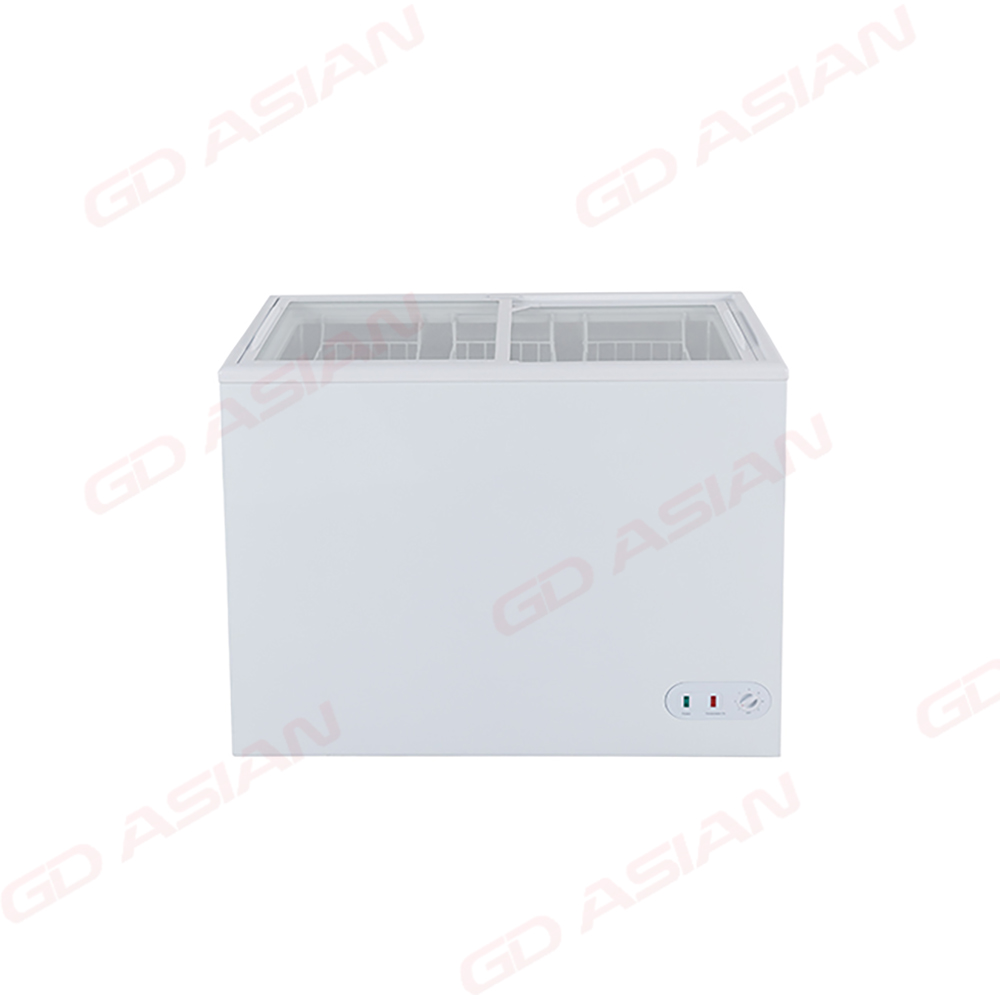 Commercial Freezer with Lockable Glass Lid