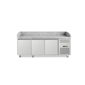 3-Door Pizza Table Commercial Refrigerated Pizza Prep Counter