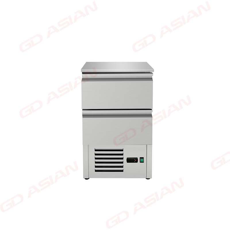 Commercial Salad Prep solid worktop Table with Refrigerated Base