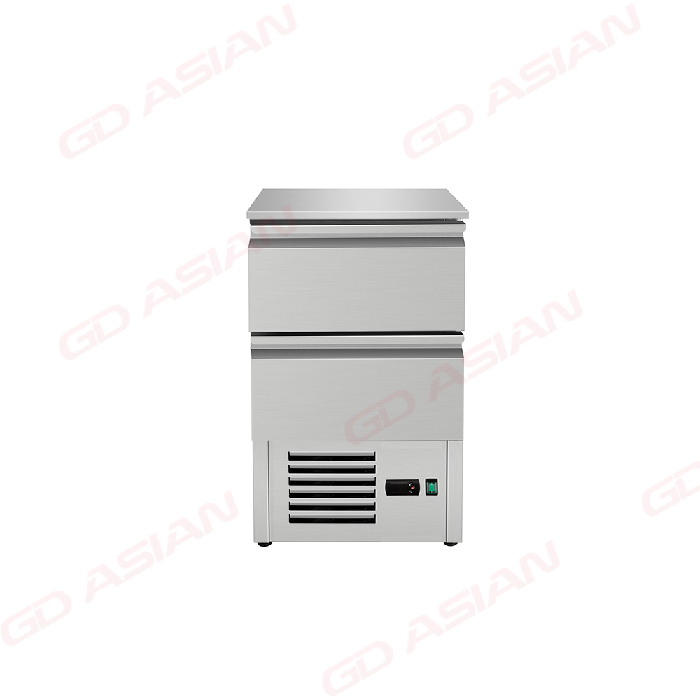 Commercial Salad Prep solid worktop Table with Refrigerated Base