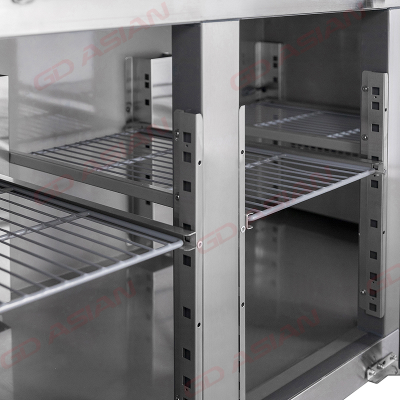 SH2000/800 Commercial Sandwich Prep Table with Refrigerator Stainless Steel